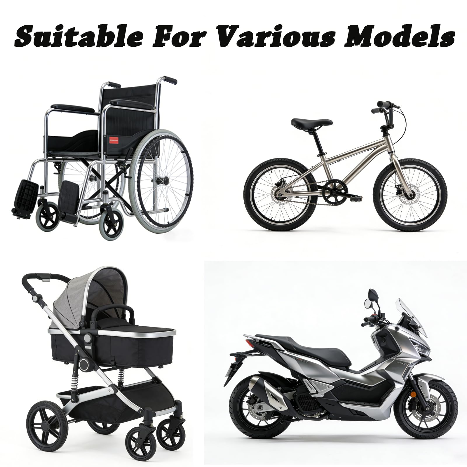 Ombrello 2 in 1 con supporto per ombrello, supporto regolabile a 180° per passeggino, ombrello con supporto elasticizzato per passeggino, bicicletta, sedia a rotelle, deambulatore, carrozzina, sedia