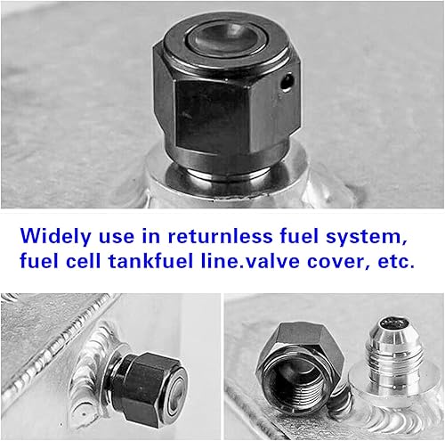 Miniatura 5 de 2 adaptadores de tuerca de enchufe de línea de combustible automotriz, 6AN (916 x 18UNF) de aleación hembra, tanque de combustible, rosca interna,