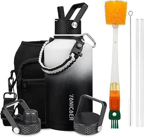 Miniatura 16 de Botella de agua aislada de 40 onzas, acero inoxidable al vacío de triple pared (apta para lavavajillas), a prueba de fugas y sin BPA, jarra frasco