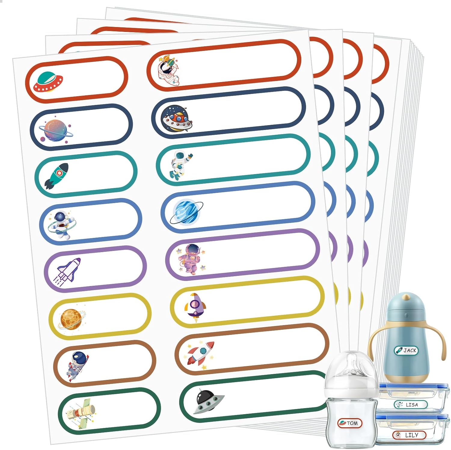 480 Pcs Waterproof Name Labels for Daycare, Gift Name Tags