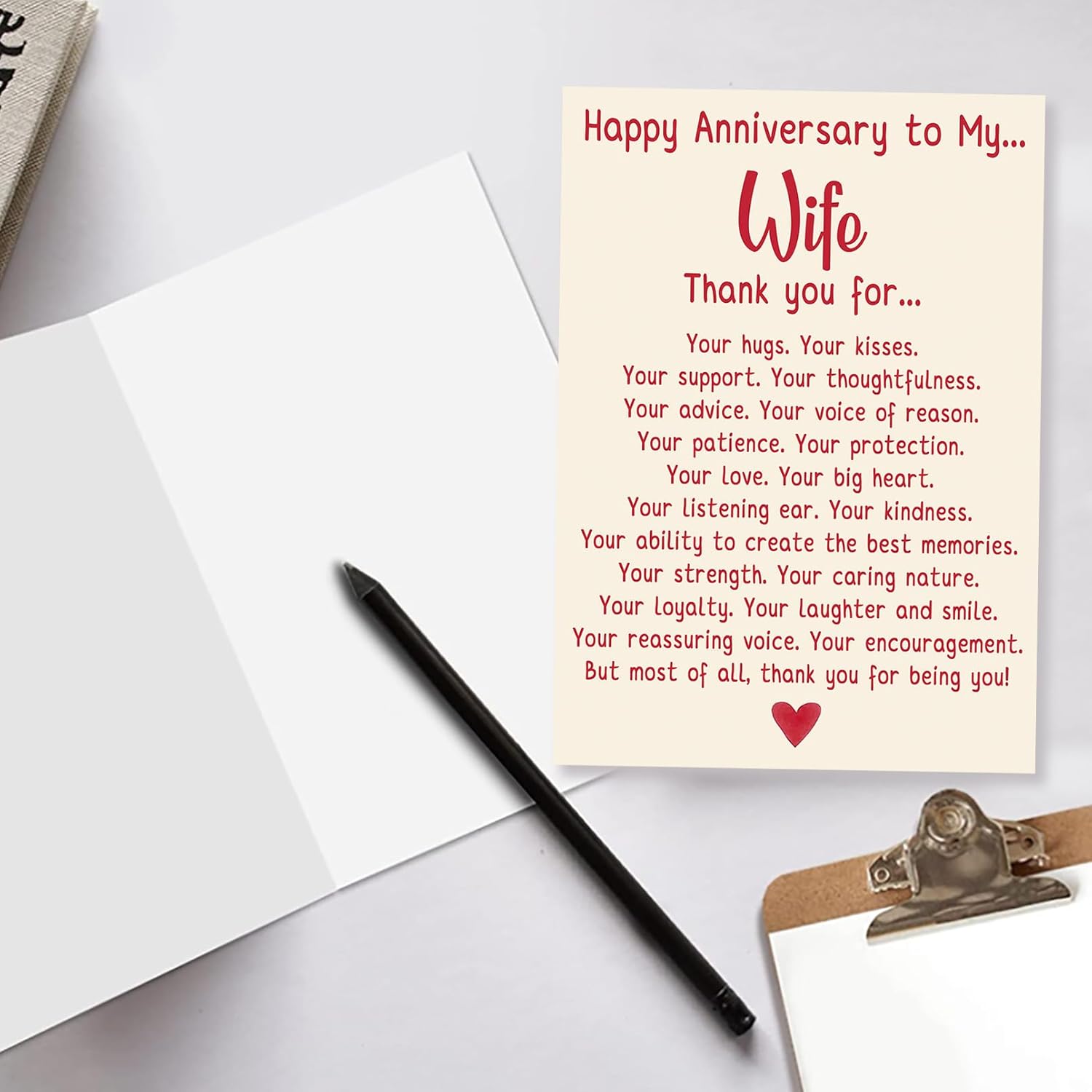 Funny Anniversary Card for Wife, Romantic Wife Anniversary Card Gift from Husband, Sweet Wedding Aday Gifts Decorations for Women Her - Image 3
