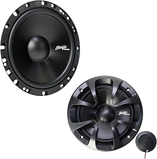 STINGER Audio 6.5" 100 Watts/4 Ohm Car Audio Component Speakers with 1" Silk Dome Tweeters (Set of Two)