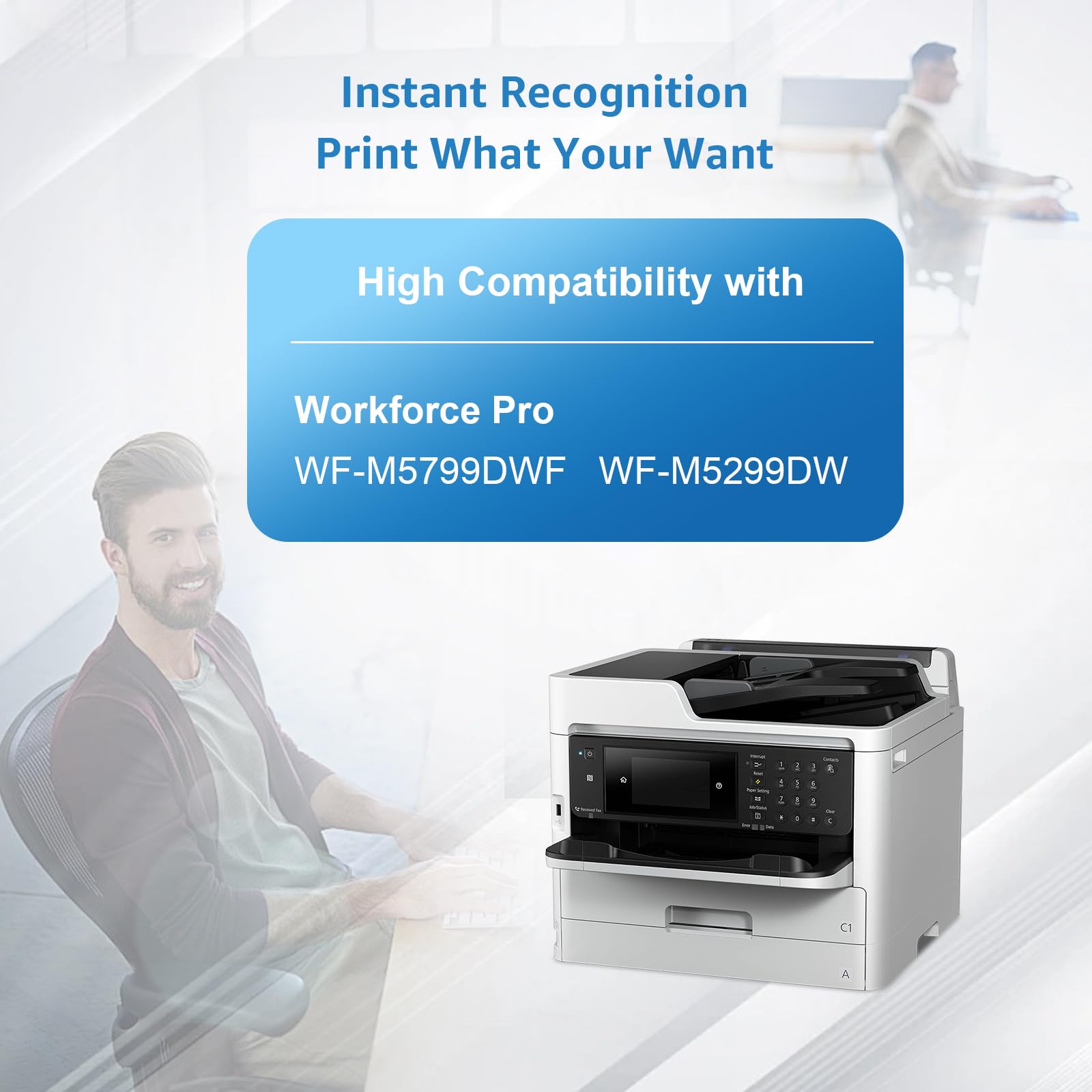 Remanufactured Cartouche d'encre Remplacement pour T9641 C13T964140 Encre pour Workforce Pro WF-M5299DW WF-M5799DWF WF M5299DW WF M5799DWF Imprimante (1 Noir)
