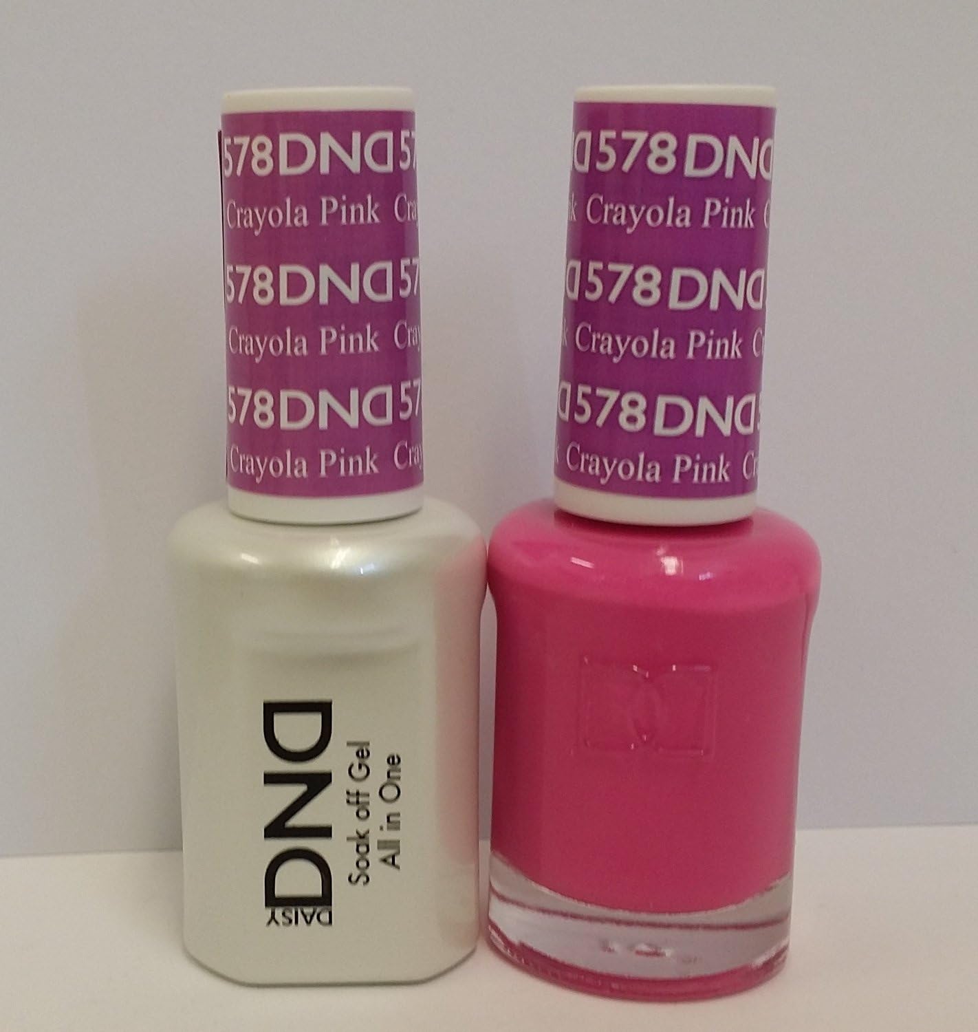 DND Gel & Matching Polish Set (578 - Crayola Pink) + Buy 5 any color get FREE 1 WonderGel Top Coat