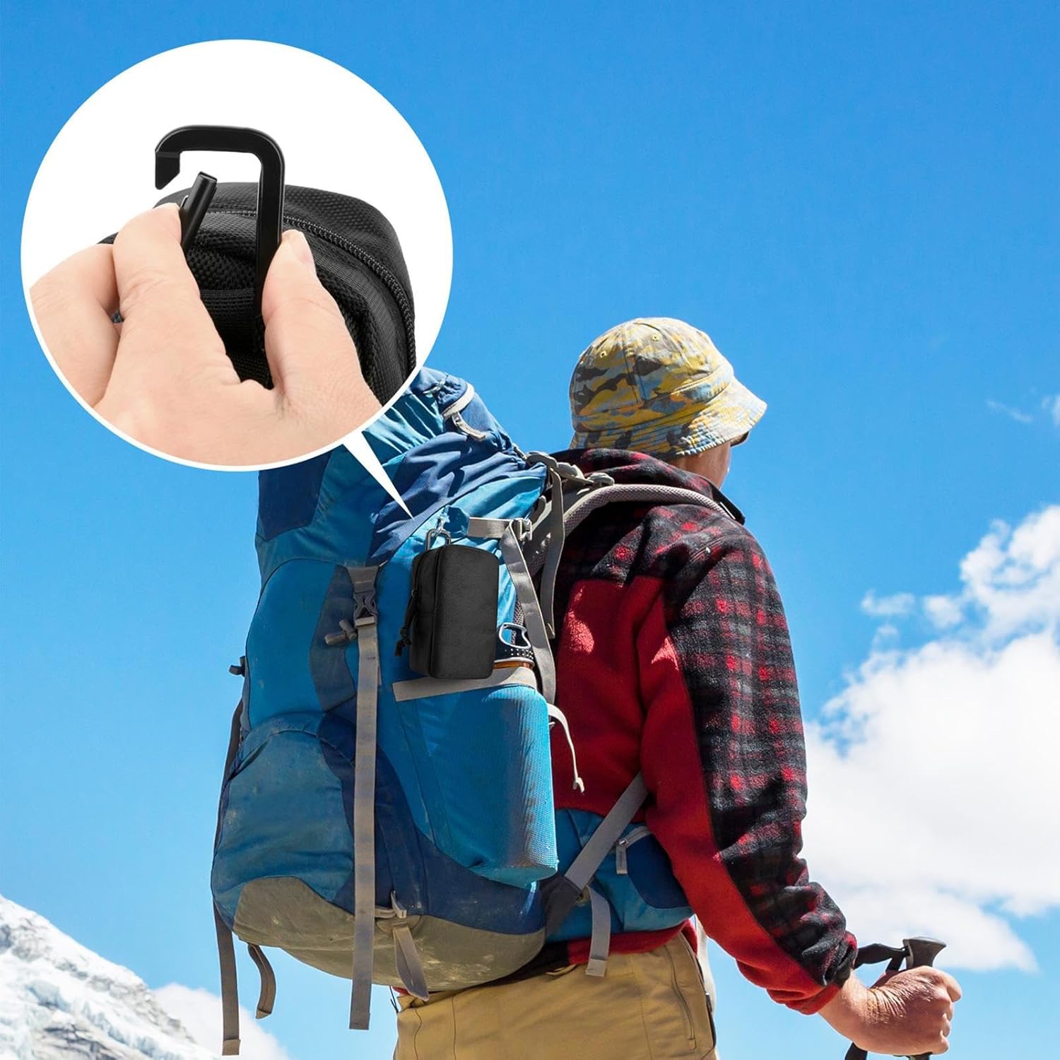 Monocular Telescope Case | Travel Storage Bag,Shockproof Pouch with Clip for Bird Watching Backpacking Camping Fishing Wildlife Observation Outdoor Mountain Climbing