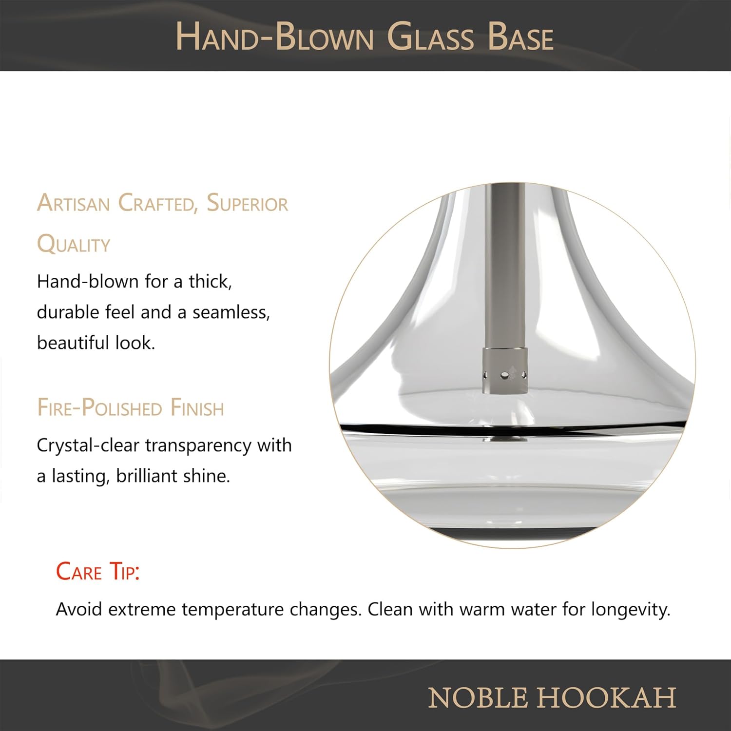 NOBLE HOOKAH 28.9" Hookah 1 Hose Set with Everything, Medium Size Set Made of Aluminium with Glass Base， Molasses Catcher, Ceramic Bowl, Tongs, Black