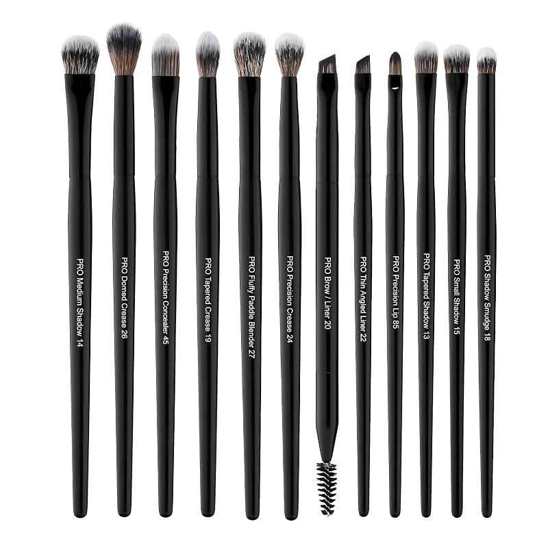 Kit de 12 pincéis para maquiagem dos olhos Bueart Design