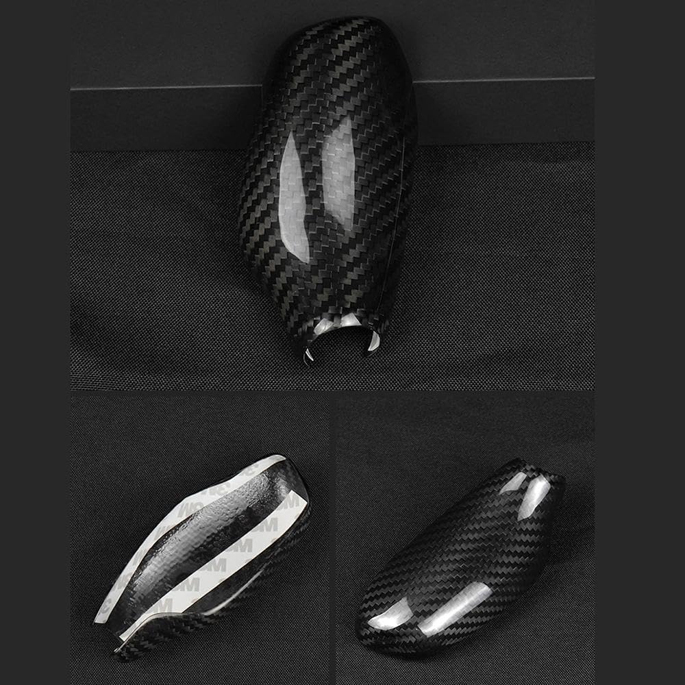 WLKE Carbon Fiber Gear Shift Knob Cover Compatible with BMW 5' G30 G31/ 6’ GT G32/ 7' G11 G12/ X3 G01 / X4 G02