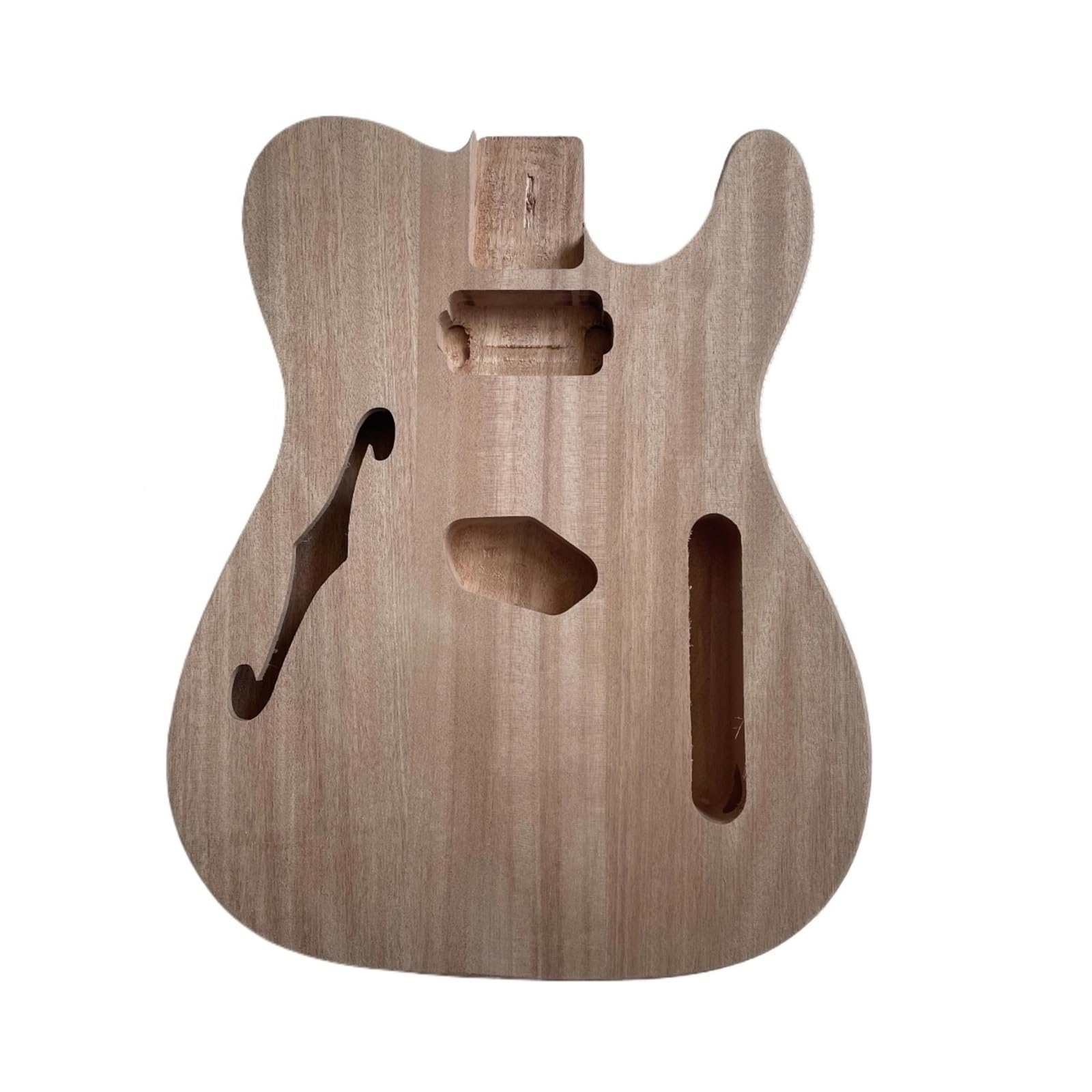 Unfinished Guitar Body HH HS SS Electric Guitar Body Unfinished Mahogany Wood F Hole DIY Replacement For TL Barrel Part(HS)