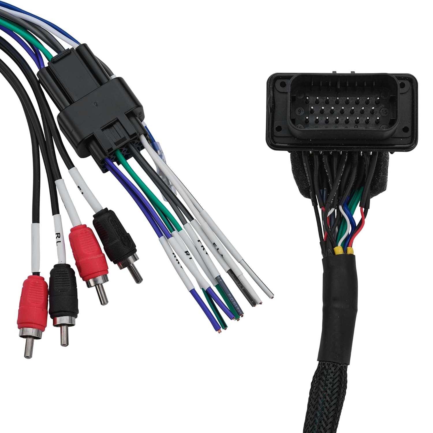 DS18 RZRPRO-RC Plug & Play RCA Harness for Polaris RZR PRO Ride Command – 4-Channel RCA Audio Output + Remote Amp Turn-On Wire