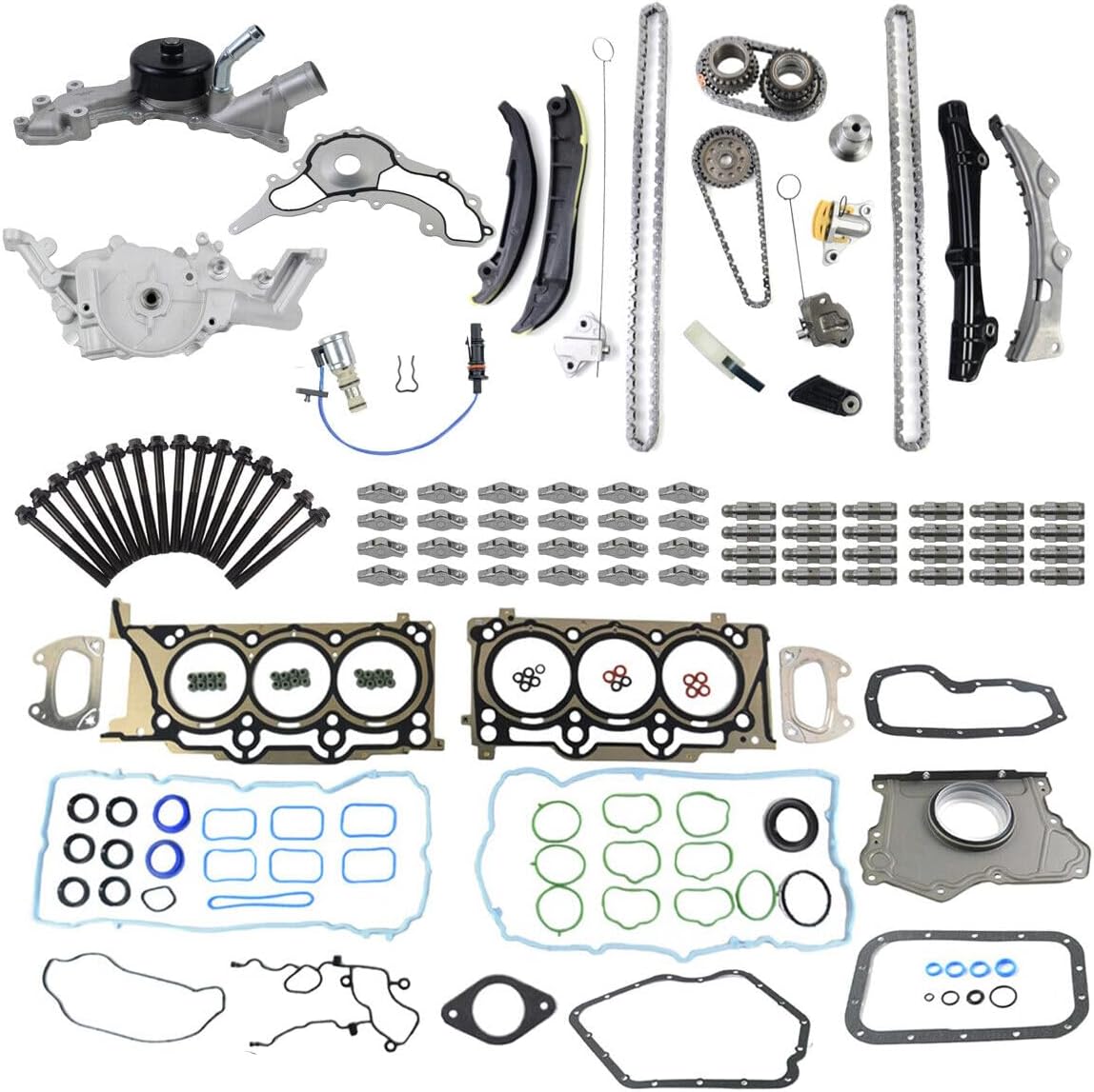 GELUOXI Engine Rebuild Kit Replacement for 2011-2015 Chrysler Jeep Dodge Ram 3.6 Pentastar 926-235, 5184498AI, 68252670AB, 5184352AF, 5184296AH, 5184332AA, HS26541PT