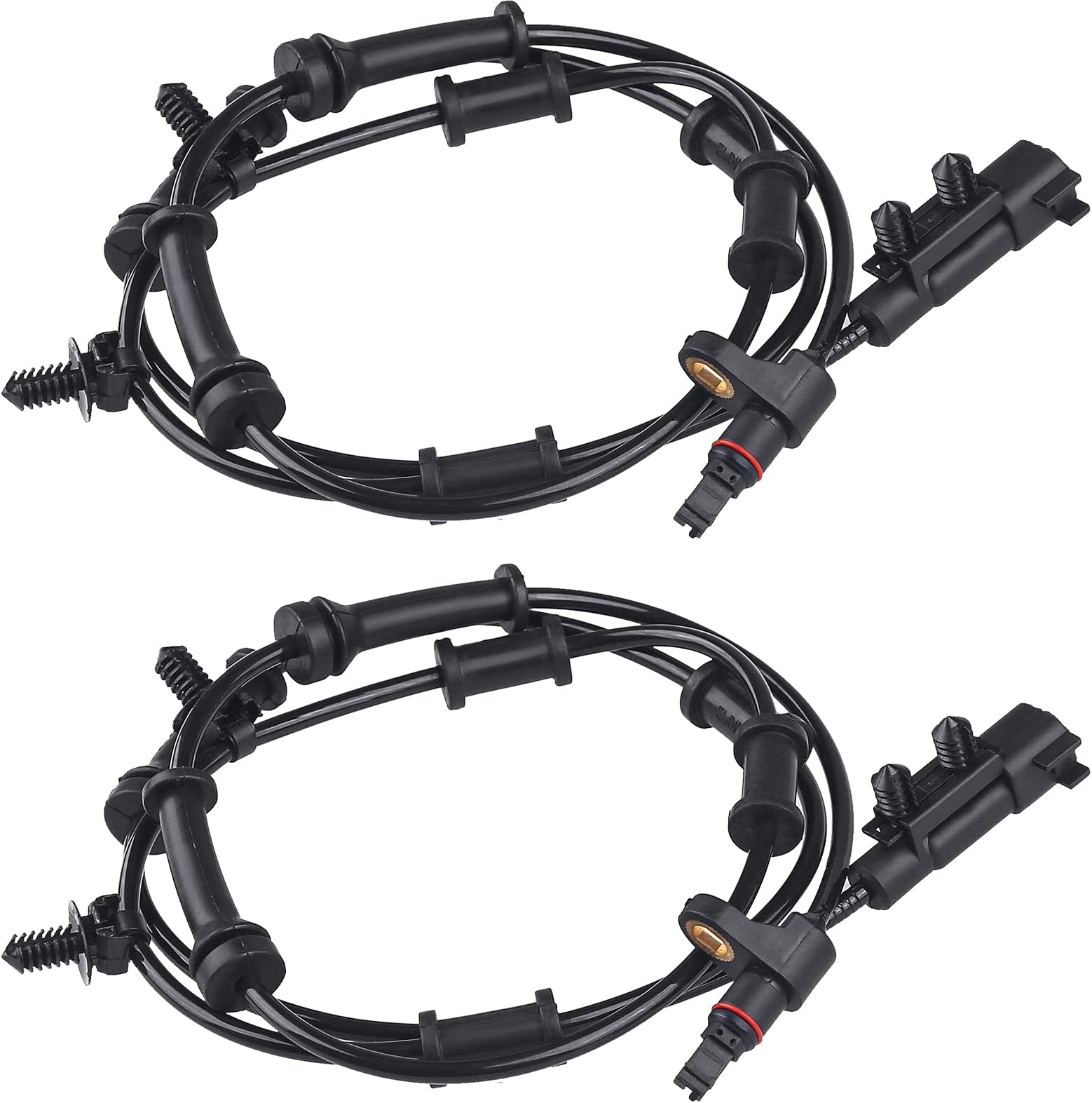 2 Pcs ABS Wheel Speed Sensor Compatible with Jeep Wrangler 3.6L 3.8L 2007 2008 2009 2010 2011 2012 2013 2014 2015 2016 2017, Replacement for 68003281AC 68003281AA, Front Left & Right ABS Sensors