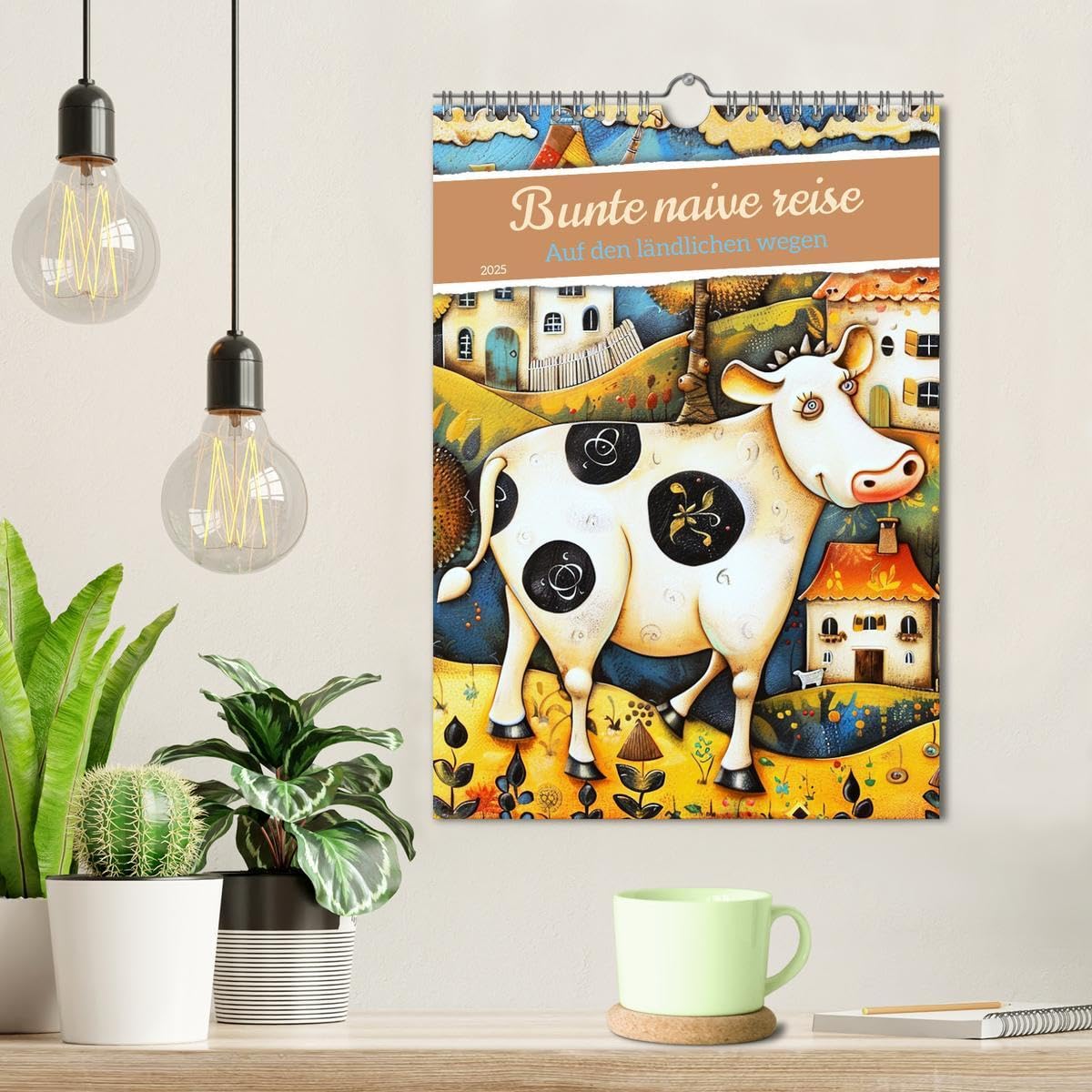 Bunte naive reise (Wandkalender 2025 DIN A4 hoch), CALVENDO Monatskalender: Ein Jahr voller Farben und Glück mit diesem Kalender, der Freude, Einfachheit und Kreativität ausstrahlt. (CALVENDO Kunst)