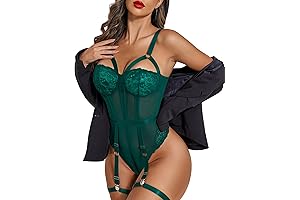 Teddy Lingerie for Women with Garter Belt One Piece Lingerie Naughty Strappy...