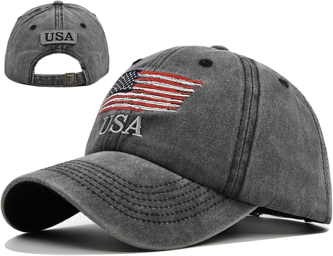 American Flag Hats for Women Men Baseball Cap Patriotic USA hat Men Women 4th of July Trucker Adjustable Ponytail