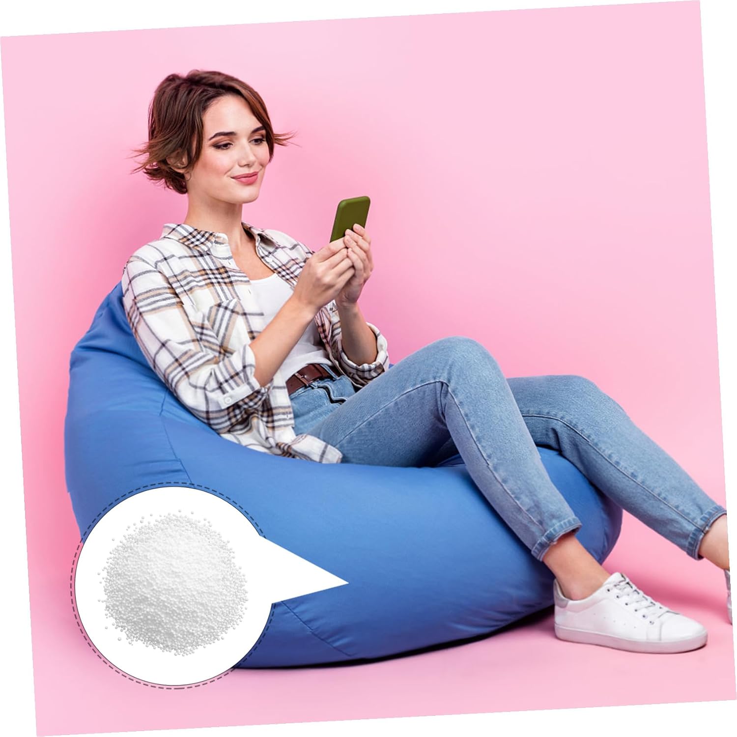1bag Bean Bag Chair Refill Bag Sofa Foam Bead Filling Couch Cushion Stuffing