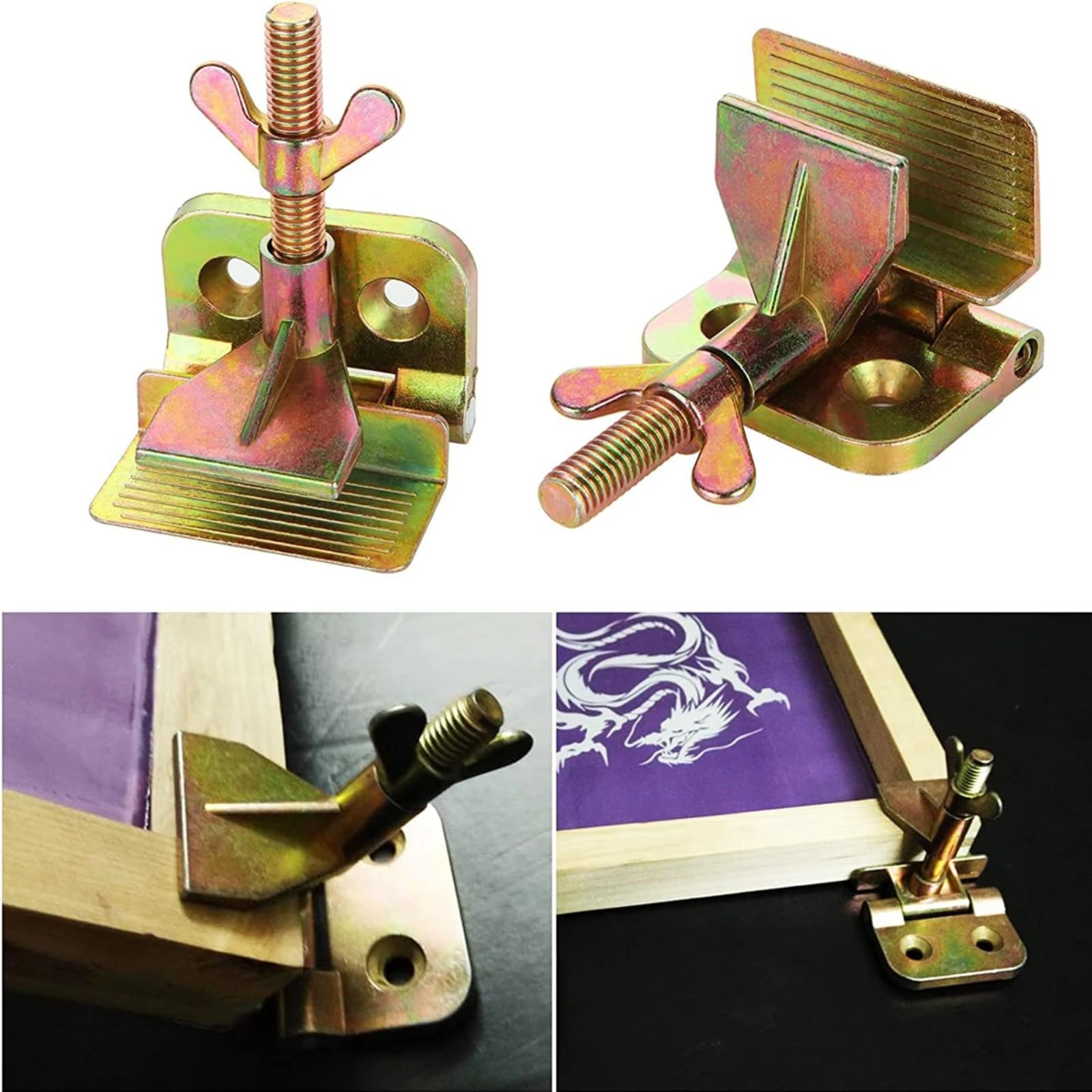 Samfox Screen Frame Butterfly Hinge Clamps Serigrafia Serigrafica Accessori Fai da Te Hobby Tool 2pcs
