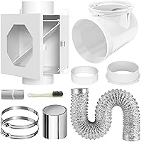 Vista 8 de Kit de conector de ventilación de secadora, codo de ventilación de secadora de ropa de 90 grados, conector rápido fácil de limpiar, se adapta a