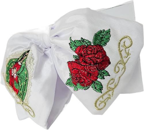 Miniatura 4 de A&C Quinceañeras and More Mexican charro with Virgen de Guadalupe embroidery Moño charro con Virgen de Guadalupe bordada (Gold)