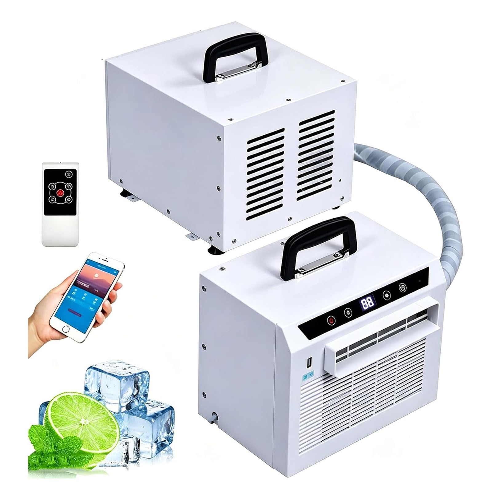 Split Portable Air Conditioner,12h Timer & 130m³/h Airflow,for Home Camping