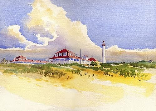 Cape May Lighthouse New Jersey Saint Mary by The-Sea Retreat House - Impresiones artísticas mate (5 x 7)