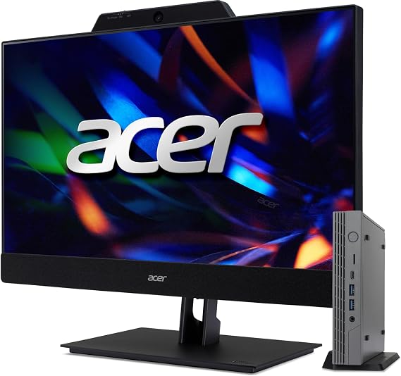 Acer Add-in-One 24 Desktop PC (Beats All-in-One) for Home and Business, Includes 24 FHD IPS Monitor with Speakers/Microphone/Webcam, and Chromebox CX15/i3-1215U/16GB DDR4/1TB SSD/Chrome OS