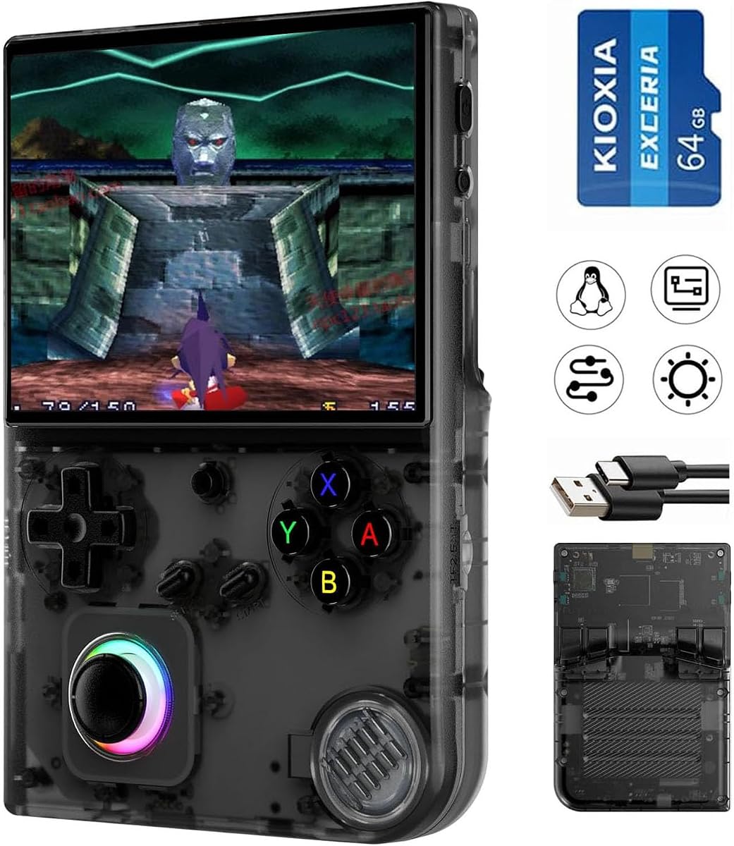 RG40XX V Handheld Game Console RG 40XXV 4.0'' IPS Screen with 64G TF Card Pre-Installed 5223 Games Supports 5G WiFi 4.2 Bluetooth Online Fighting,Streaming and HDMI Retro Emulator RG40XX