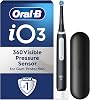 Oral-B iO3 Elektrikli Diş Fırçaları Yetişkin, 1 Diş Fırçası Başlığı ve Seyahat Çantası, Diş Beyazlatma ile 3 Mod, 2-Pin UK Fiş, Siyah