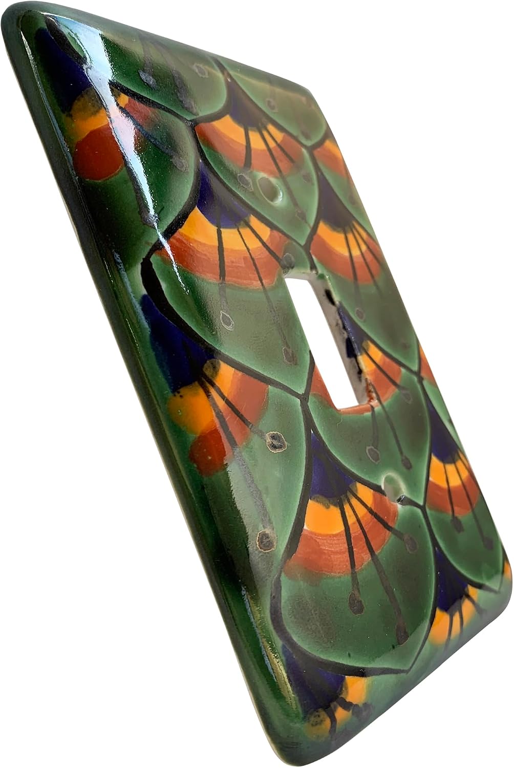 Peacock Talavera Single Toggle Switch Plate