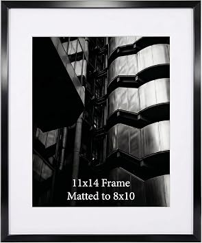 Giftgarden 11x14 Picture Frame Black, Metal Picture Frame Display Photo 11x14 Without Mat or 8x10 with Mat, Vertical or Horizontal Wall Mounting