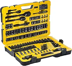 Stanley Jogo de Ferramentas Mecânicas com Maleta Organizadora, Acompanha Soquetes com Diversas Cabeças, com Acabamento Cromado, Modelo STMT71662, 183 Peças