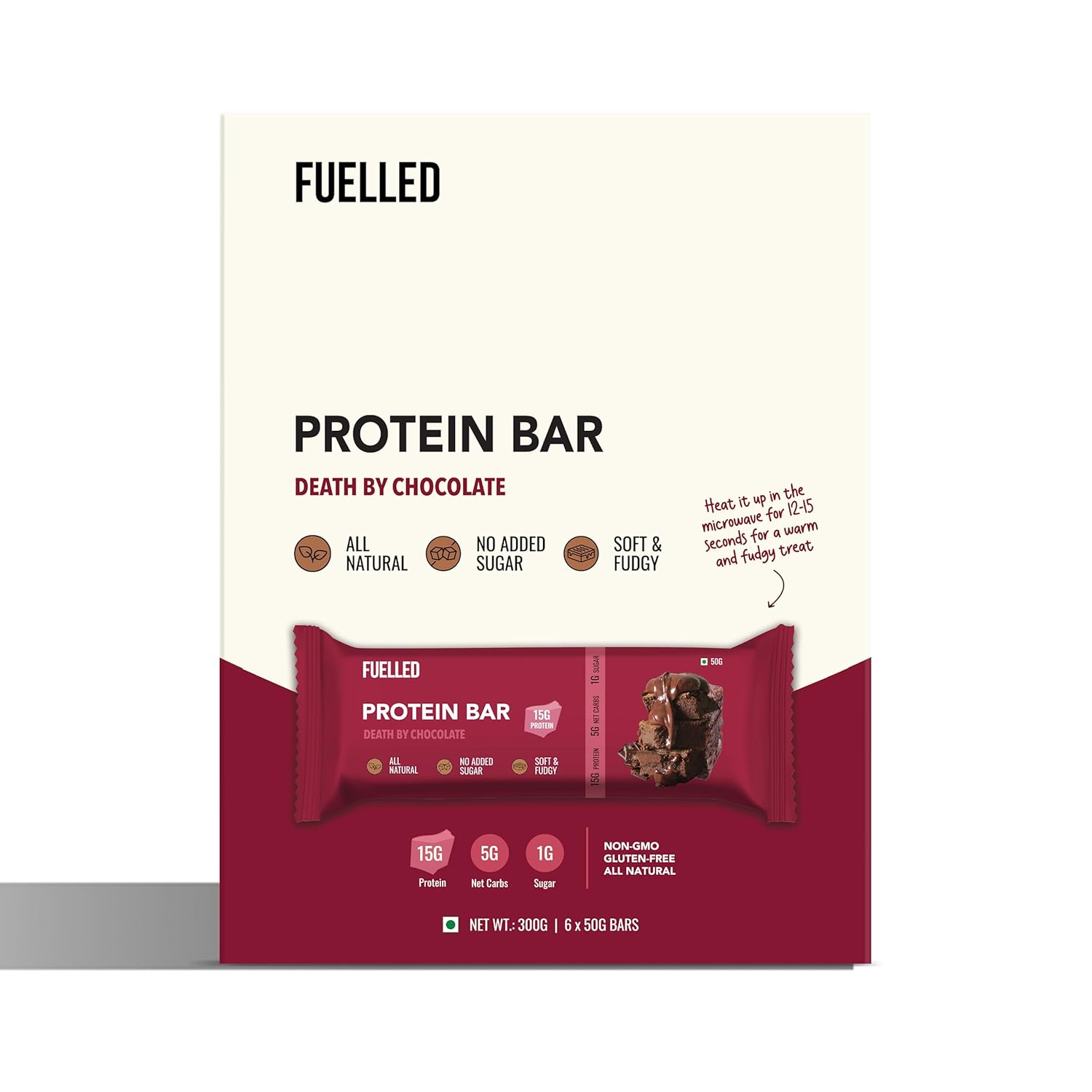Fuelled Nutrition 15g Protein Bar / Death By Chocolate Flavor