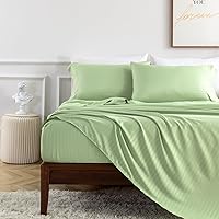 Vista 288 de HENGWEITEXT 18 Inch Cal King Sheets Deep Pocket,4 Piece Sheet Set Breathable and Cooling,Microfiber Sheet Set Deep Pocket,Wrinkle Free Shrinkage &