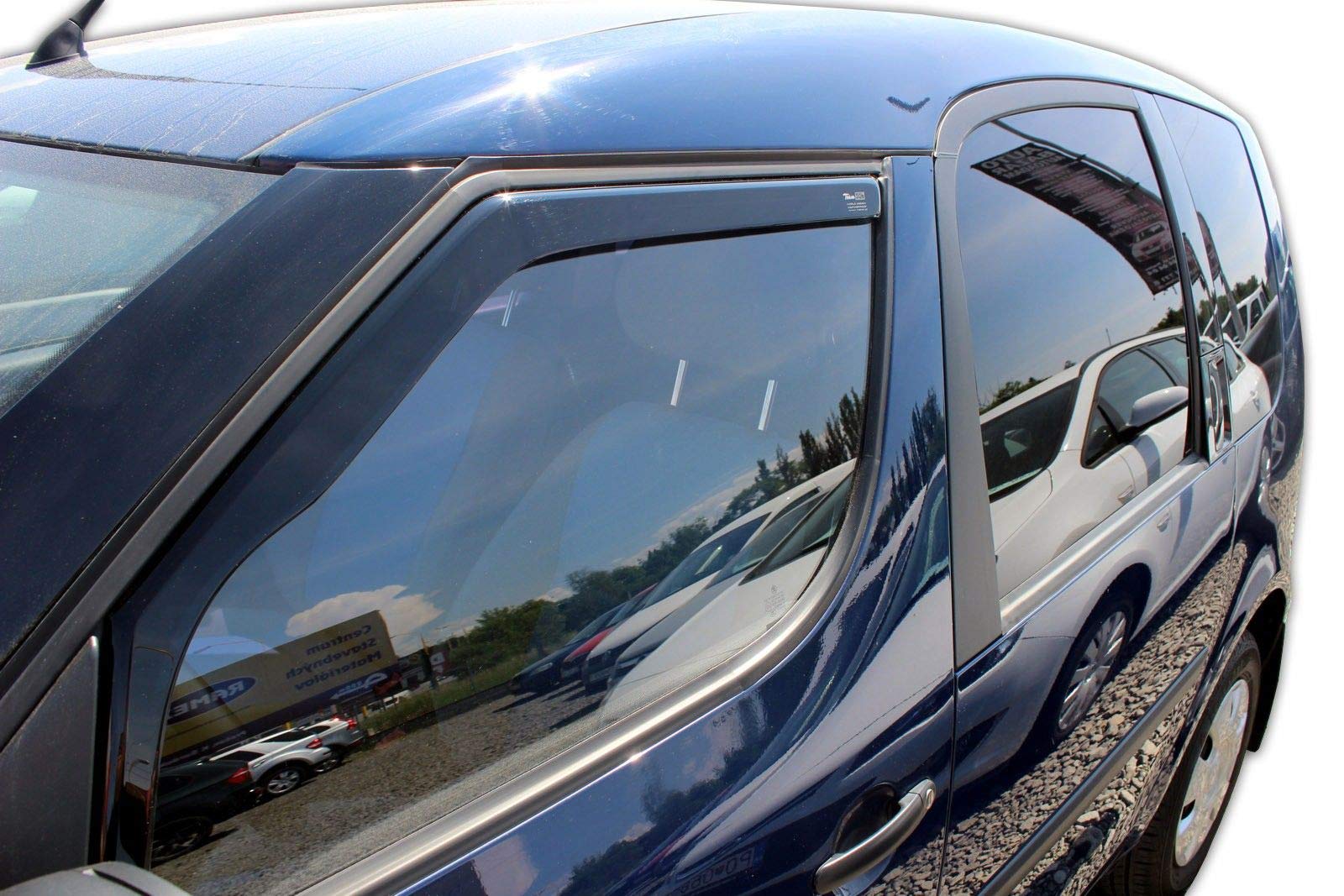 J&J AUTOMOTIVE Windabweiser passend für Skoda Roomster 5-Türer 2006-2015 2tlg, Heko Regenabweiser Vorne Getönt Dunkel Passform