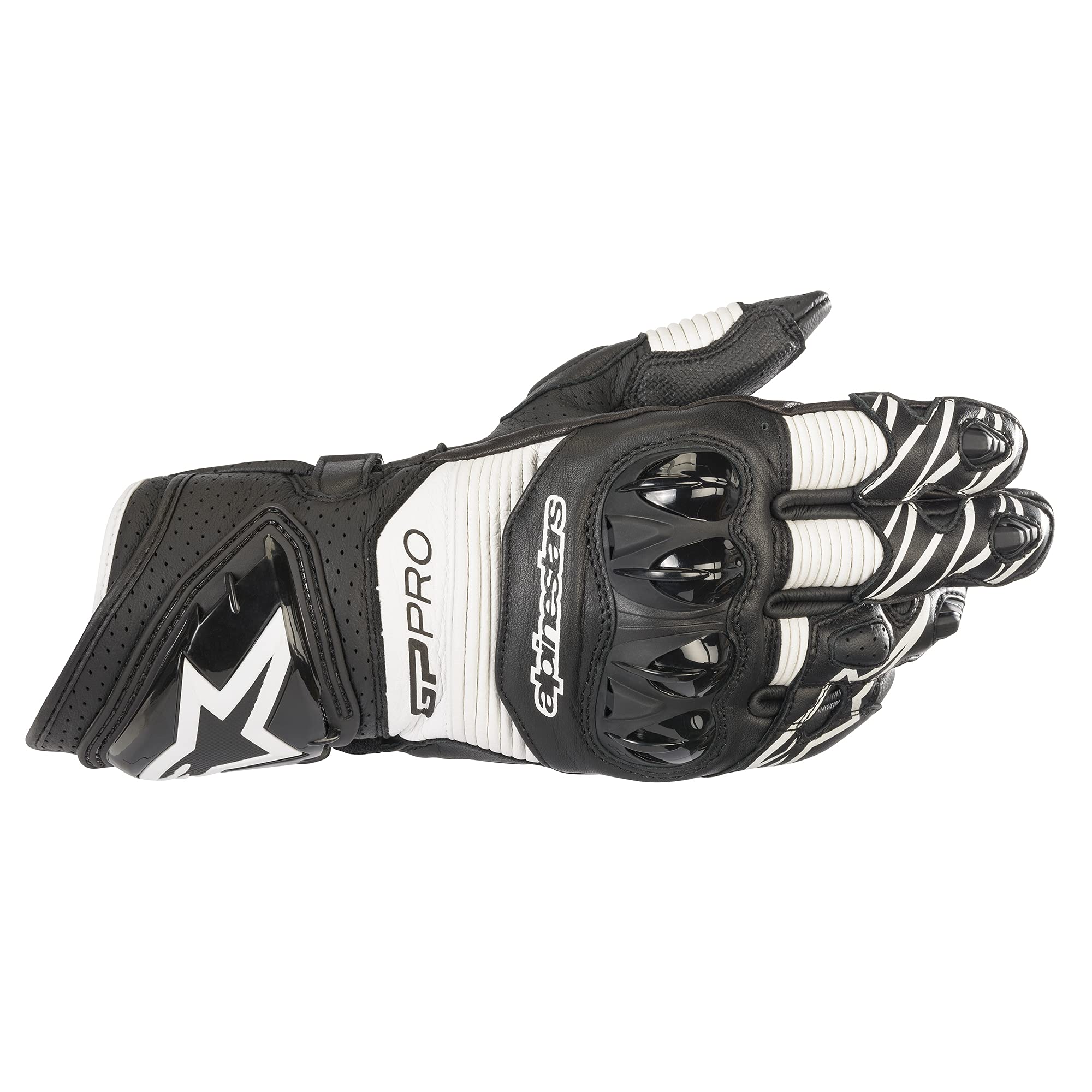 Alpinestars GP Pro RS3 Mens Street Motorcycle Gloves - Black White 2X-Large