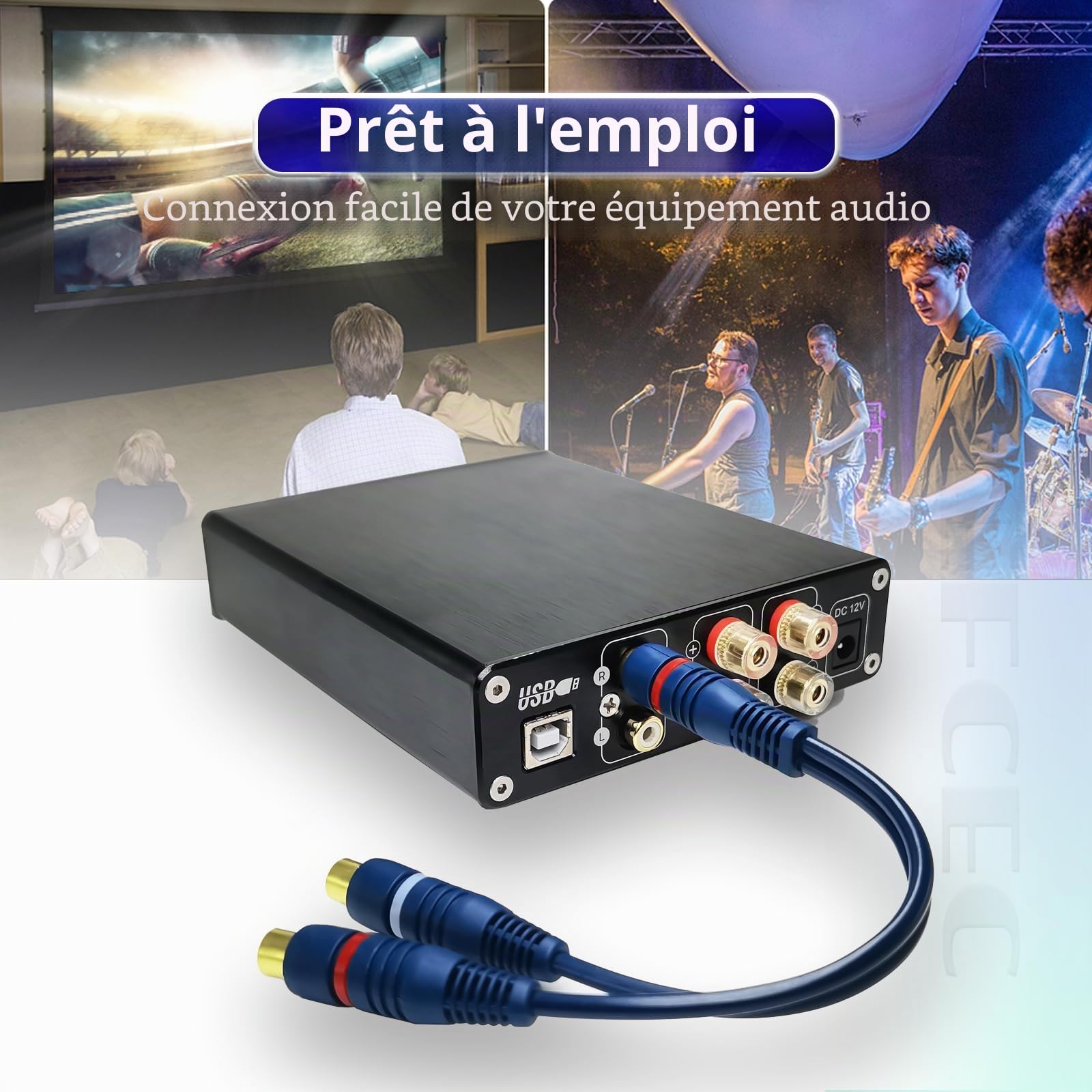Câble Répartiteur RCA Audio Adaptateur Câble Y Cinch, 15cm RCA vers JACK 1 Mâle à 2 Femelle pour Caisson Basses, Phono, AV, Audio, Subwoofer Voiture(2Pack, Bleu)