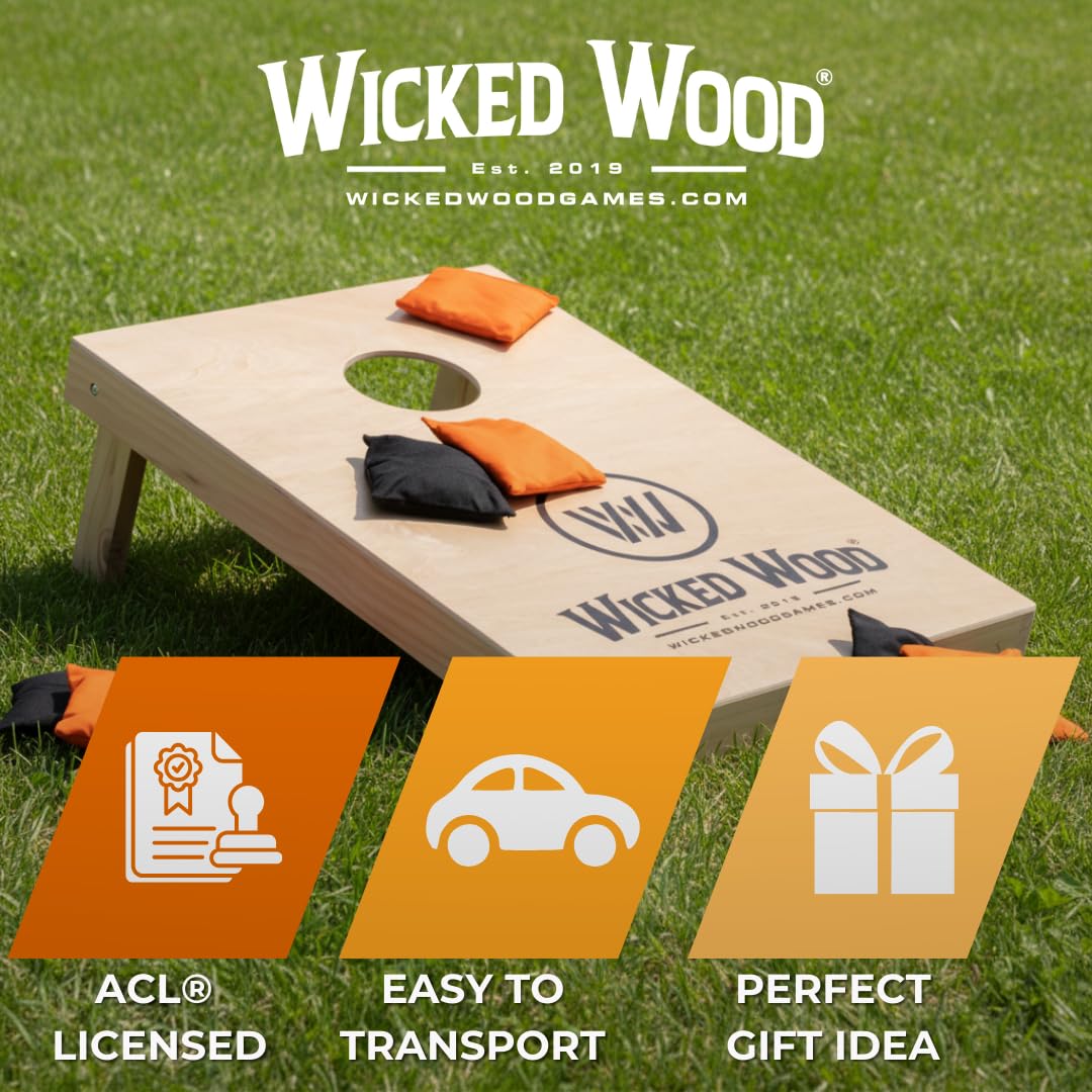 Cornhole Set met Eigen Design - Enkel Board | Wicked Wood Games