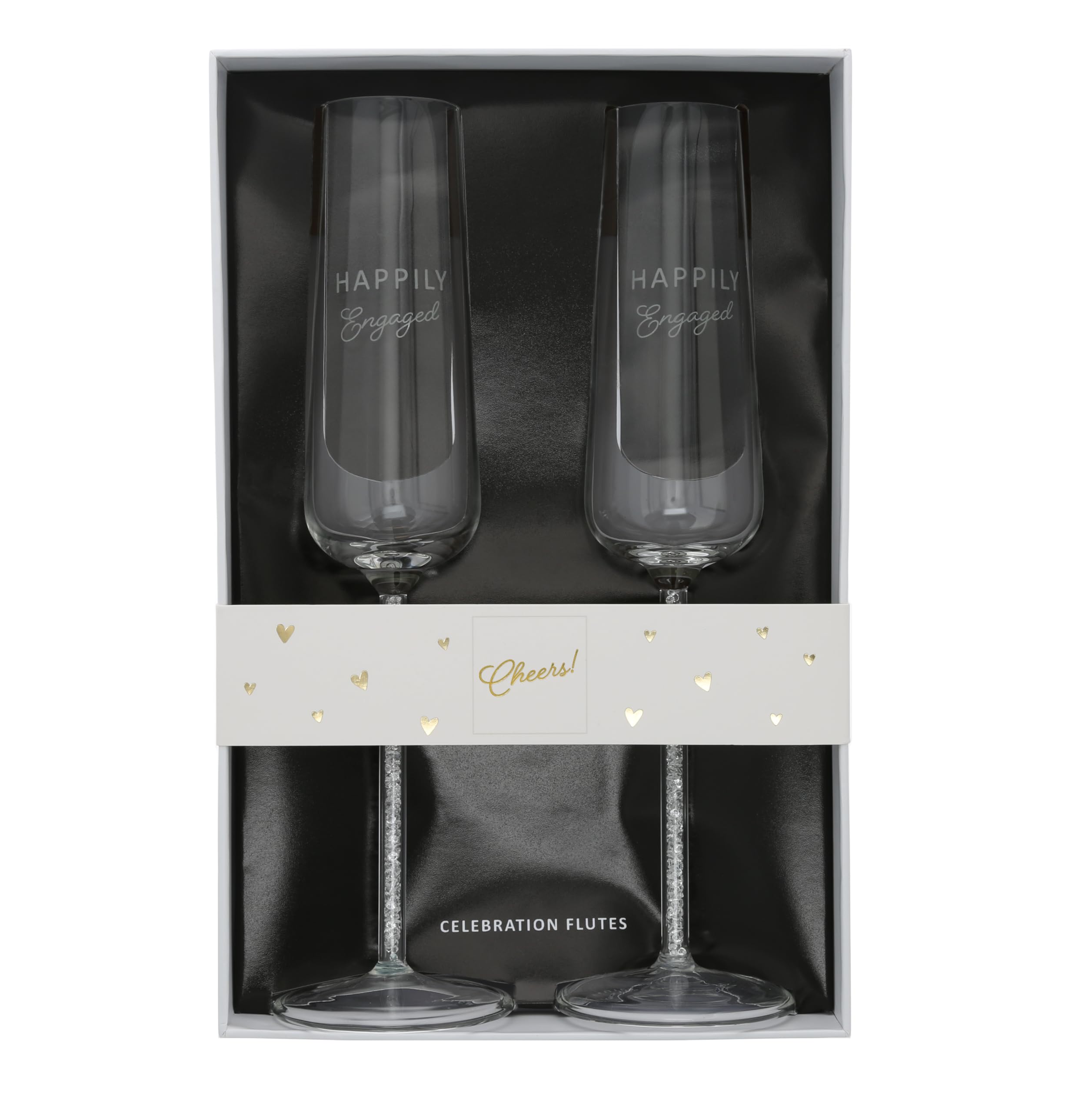 Flûtes à champagne Happily Engaged Pavilion lot de 2 verres à pied 200ml