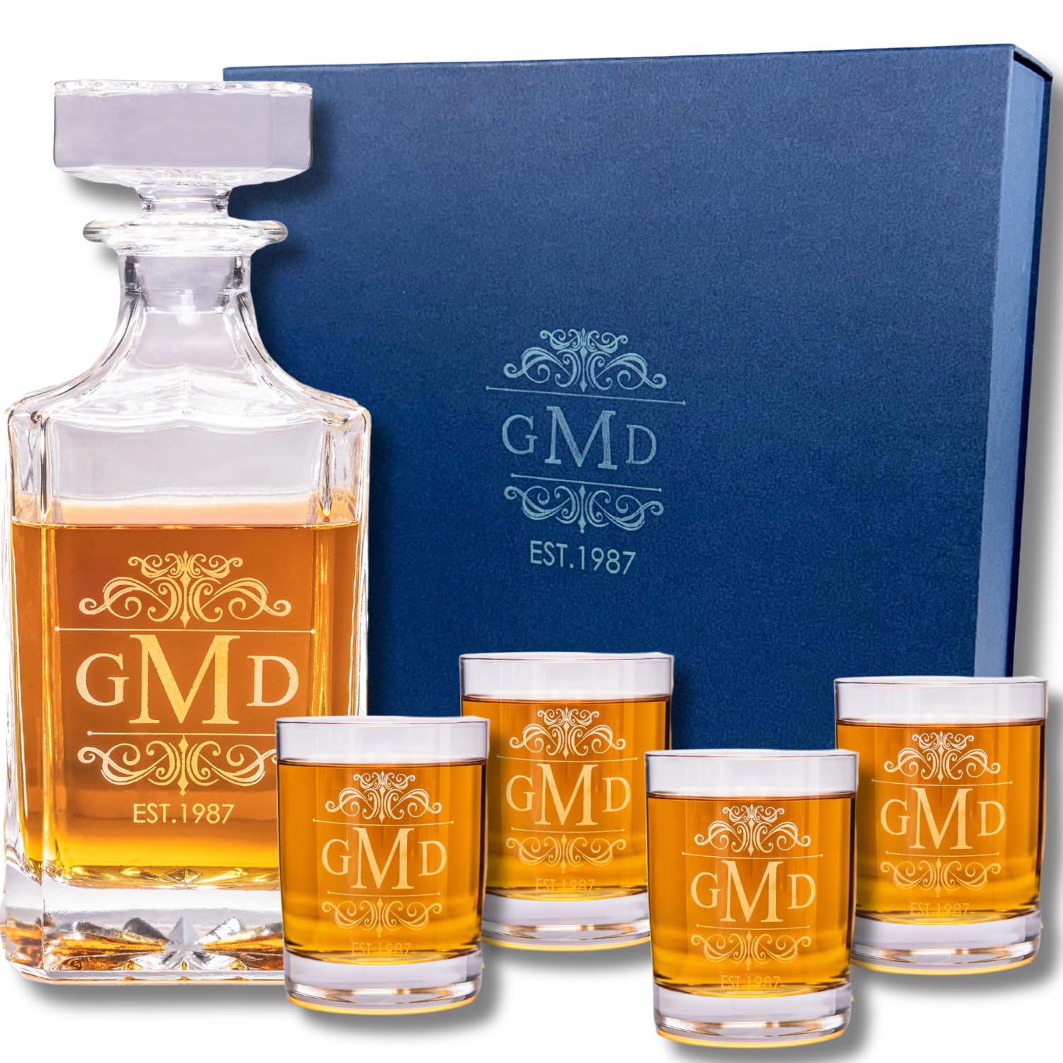 Personalized Whiskey Decanter Set