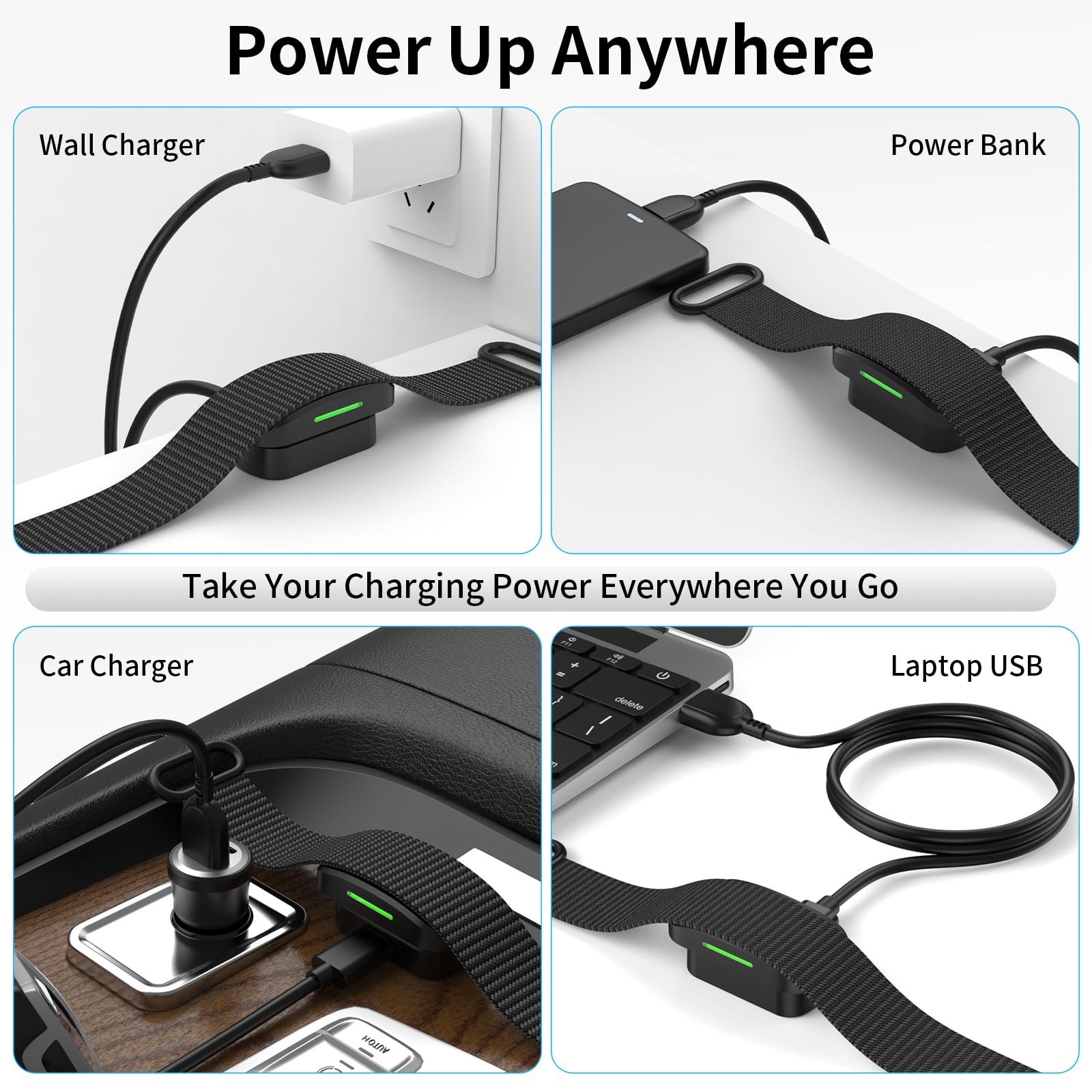 Lot de 2 stations de charge compatibles avec le chargeur Hume Band 2.0 avec