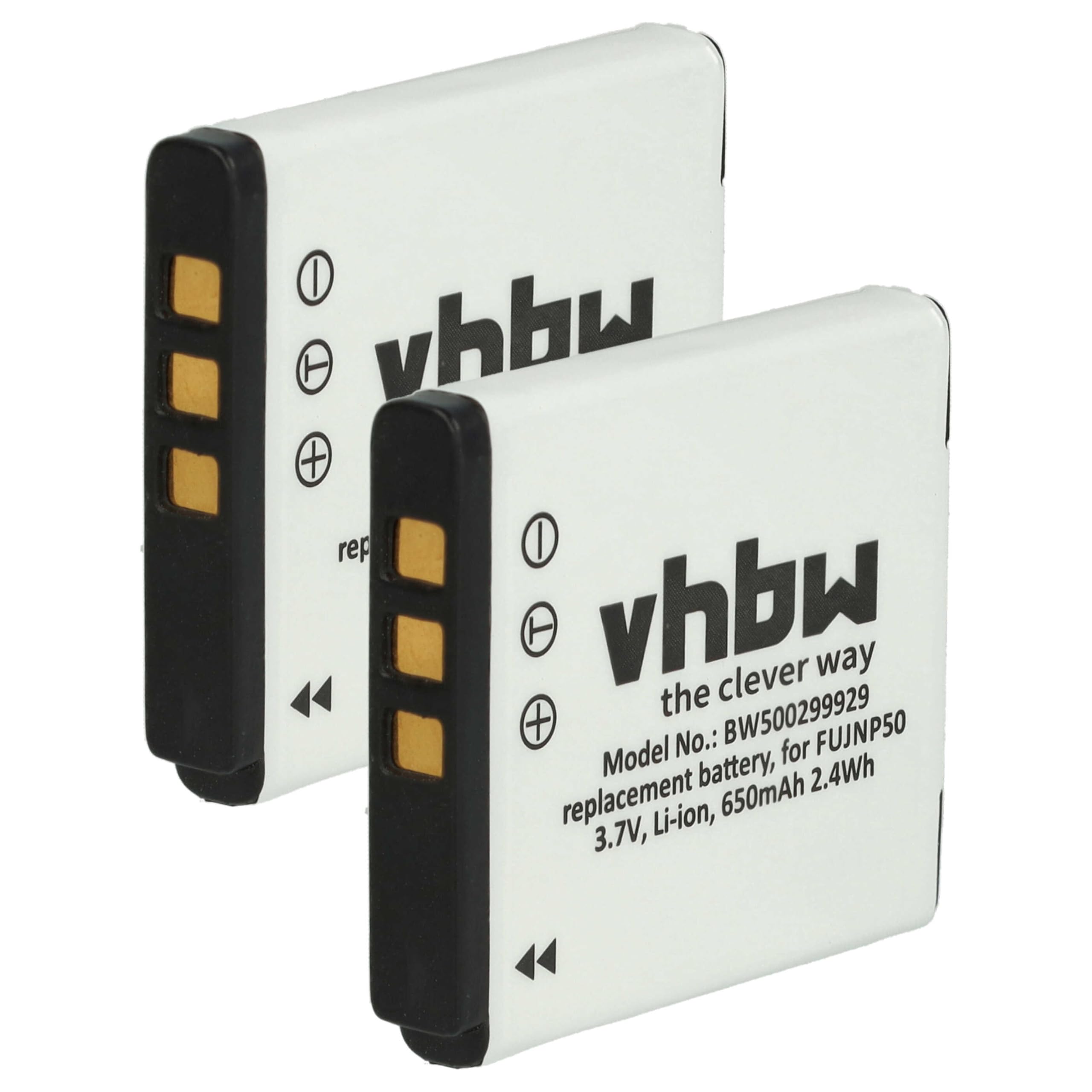 Vhbw Akku Passend Für Fujifilm FinePix F455, J50, F420, F402, F818, F650, Kamera-Akku Akku Li Ion 500 Mah 3 6 V Leistungsfaehiger Austausch Akku Fuer Digitalkamera Spiegelreflexkamera S08160mr
