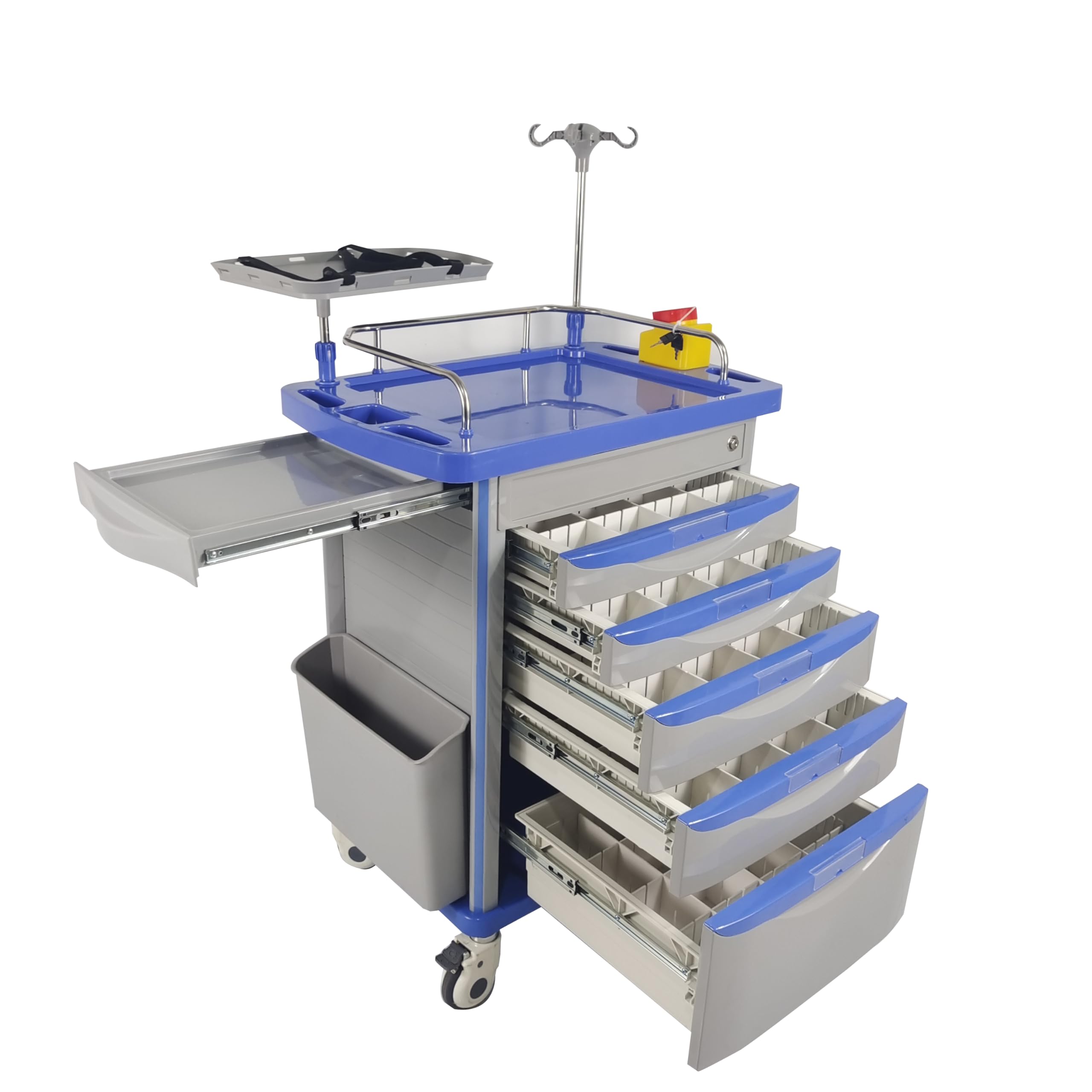 Carrello di emergenza con 5 cassetti Mobile Emergency Trolley Crash Car