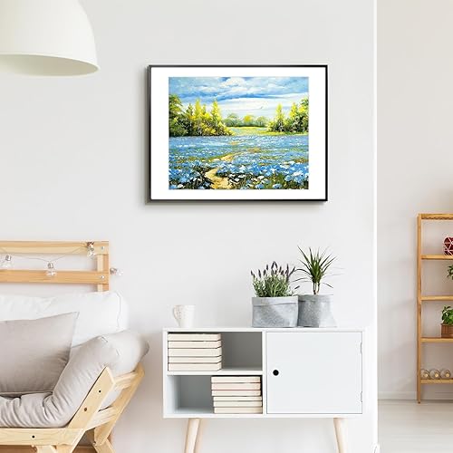 Vista 48 de Golden State Art - Marco de fotos de aluminio satinado clásico de 8 x 10 con alfombrilla de color marfil para fotos de 5 x 7 y cristal real, Dorado