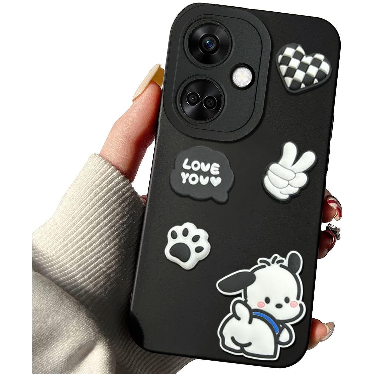KC Back Cover for Oneplus Nord CE 3 Lite 5G, 3D Cute Cartoon Characters and Puppy Shockproof Soft Bumper Silicone Case with Camera Protection (Black) (B0CPBJ5NRP) Amazon Price History, Amazon Price Tracker