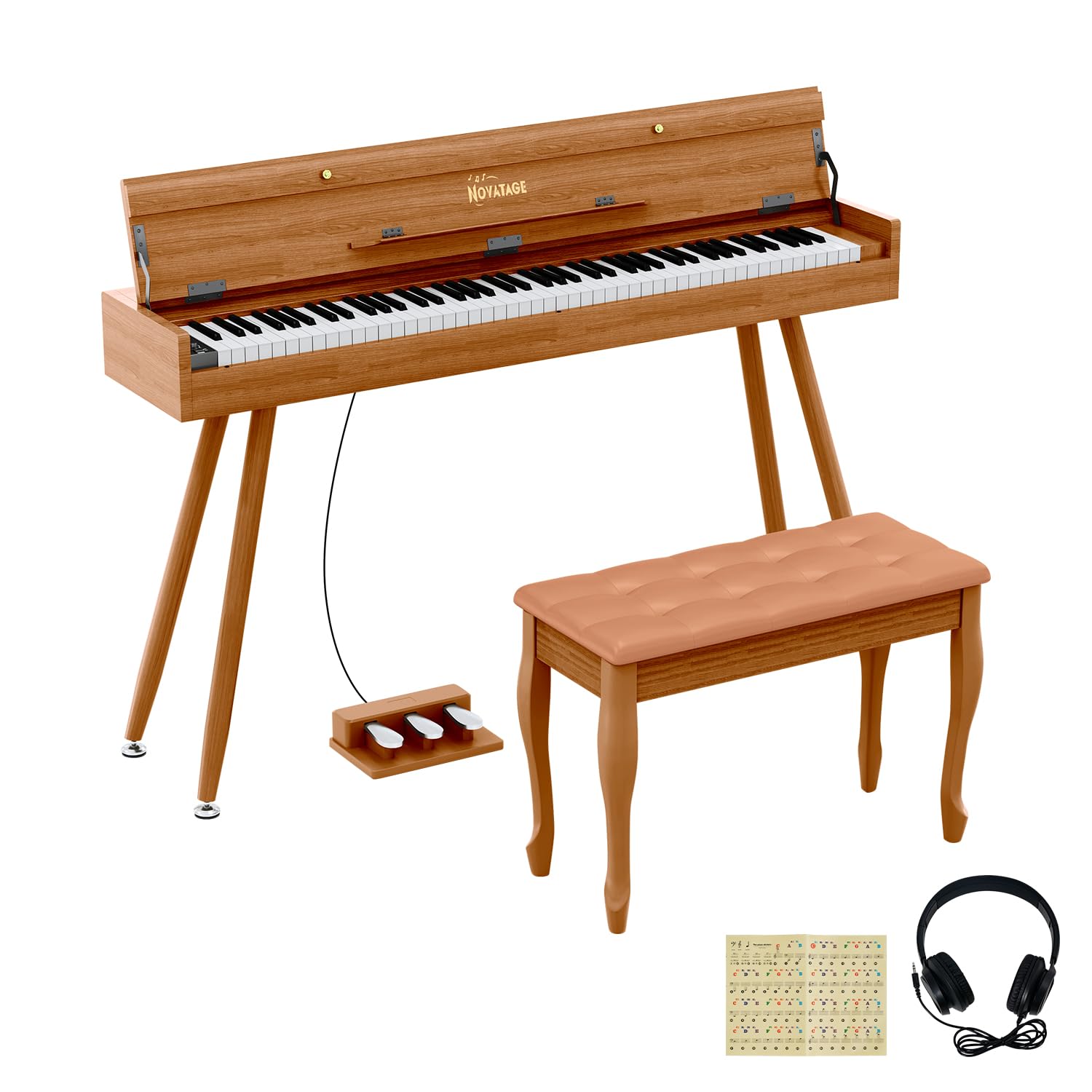 Amazon.com: NOVATAGE 88 Key Digital Piano Keyboard with Bench