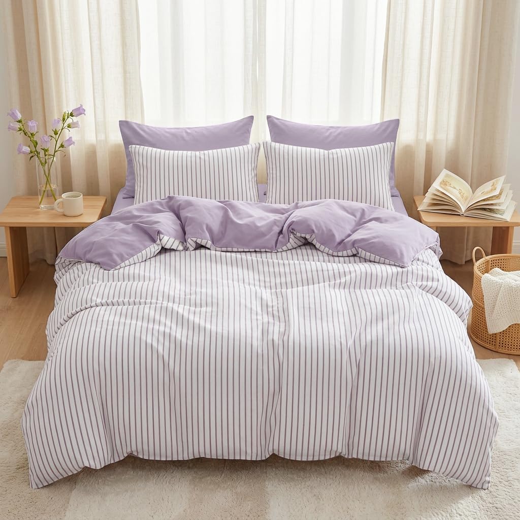 Covebett Bettwäsche Blumen Blümchen Blumenmuster Bettwäsche Set Gewaschene Microfaser Bettbezug Reißverschluss und Kissenbezug