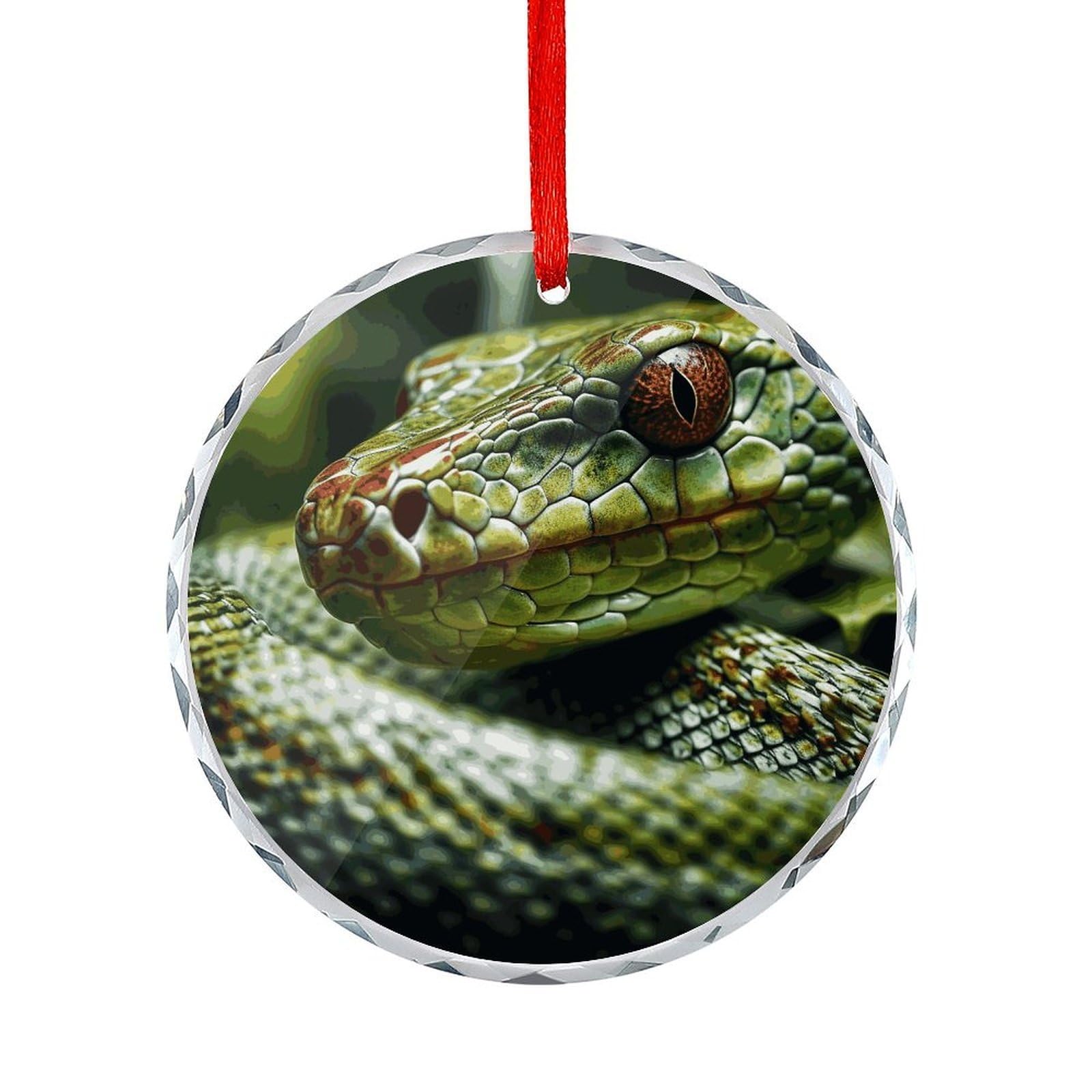 Btcowzrv Style Green Snake Round Ornament Hanging Pendant Decor