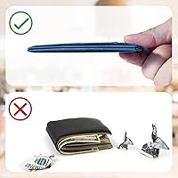 Vista 21 de Cartera Chelmon Slim RFID - Cartera de bolsillo frontal minimalista para tarjetas de crédito delgadas Negro carbón