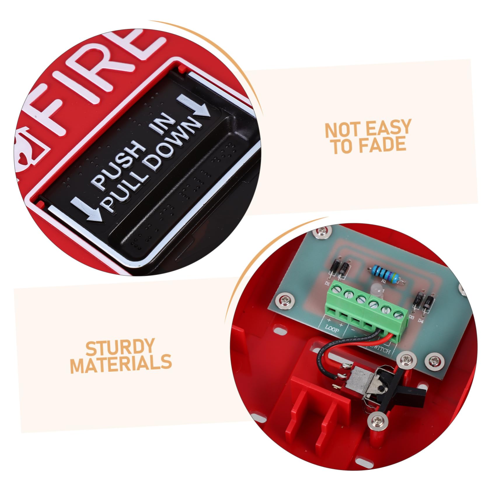 Punto di Antincendio Manuale Interruttore di Allarme Facile da Usare di Reset Rapido per Emergenze con Pulsante Rosso in per Sicurezza