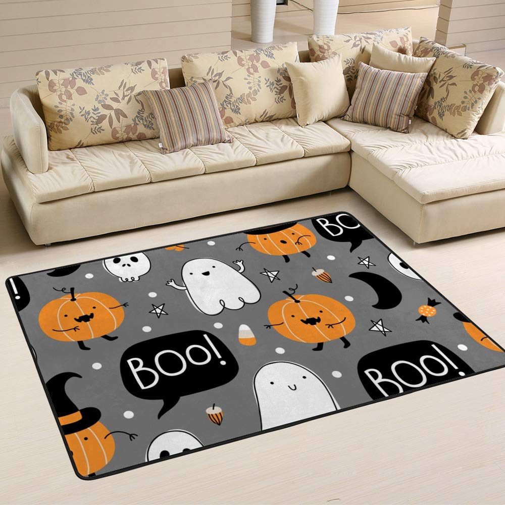 Tapis bonbon Halloween durable facile à nettoyer pour chambre enfant